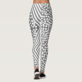 Funky Polka Dot Lines kühne Leggings (Rückseite)
