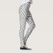 Funky Polka Dot Lines kühne Leggings (Rechts)