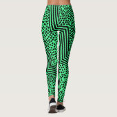 Funky Polka Dot Lines kühne Leggings (Rückseite)