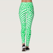Funky Polka Dot Lines kühne Leggings (Rückseite)