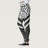 Funky Polka Dot Lines kühne Leggings (Links)