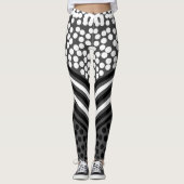 Funky Polka Dot Lines kühne Leggings (Vorderseite)