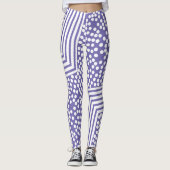 Funky Polka Dot Lines kühne Leggings (Vorderseite)