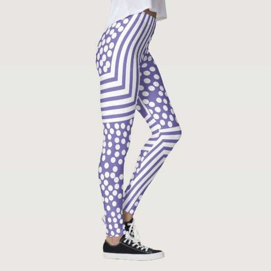 Funky Polka Dot Lines kühne Leggings (Rechts)