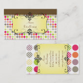 Funky Polka dots BusinessCard Visitenkarte (Vorne/Hinten)