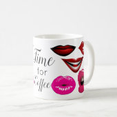 Funky Pop Art Pattern 70er Artwork Kaffeetasse (VorderseiteRechts)