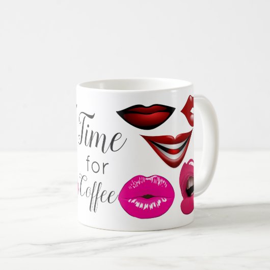 Funky Pop Art Pattern 70er Artwork Kaffeetasse (VorderseiteRechts)