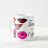 Funky Pop Art Pattern 70er Artwork Kaffeetasse (Vorderseite Links)