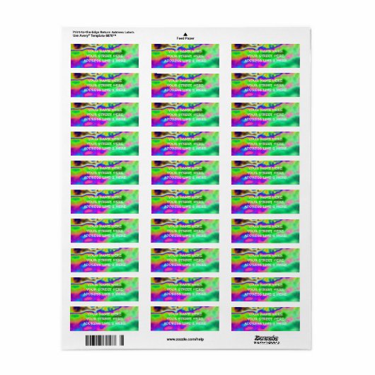 Funky Psychedelic Address Labels (Vorne)