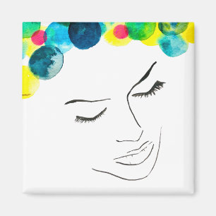 Funky Psychedelic Bubenhaar Magnet