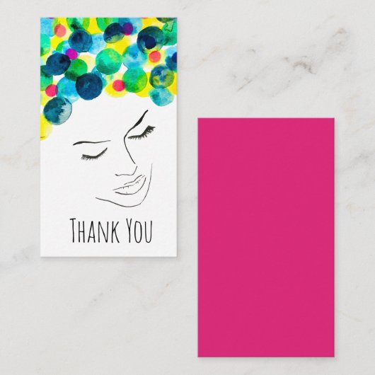 Funky Psychedelic Bubenhaar Mitteilungskarte (Vorne/Hinten)