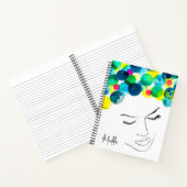 Funky Psychedelic Bubenhaar Notizblock (Innenseite)