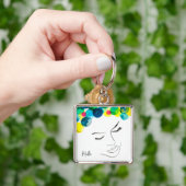 Funky Psychedelic Bubenhaar Schlüsselanhänger (Hand)