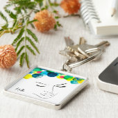 Funky Psychedelic Bubenhaar Schlüsselanhänger (Seite)