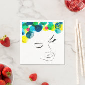 Funky Psychedelic Bubenhaar Serviette (Beispiel)