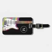 Funky Psychedelic Electric Guitar Personalisiert Gepäckanhänger (Vorderseite horizontal)