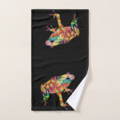 Funky Psychedelic Frog Badhandtuch Set (Handtuch)