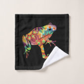 Funky Psychedelic Frog Badhandtuch Set (Waschlappen)