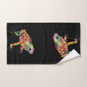Funky Psychedelic Frog Badhandtuch Set (Handtuch)