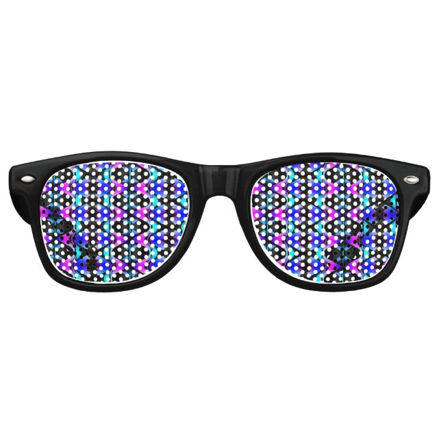 Funky Psychedelic Pattern Partybrille (Vorderseite)