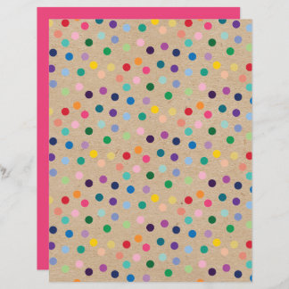 Funky Punkte Imitate Brown Kraft Scrapbook Paper