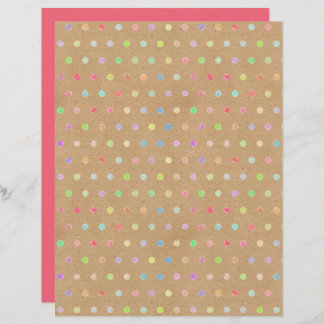Funky Punkte Imitate Brown Kraft Scrapbook Paper