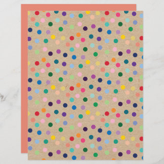 Funky Punkte Imitate Brown Kraft Scrapbook Paper