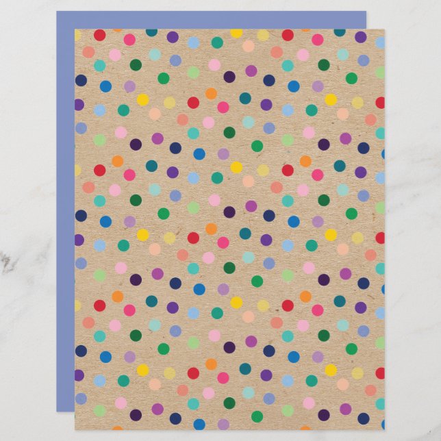 Funky Punkte Imitate Brown Kraft Scrapbook Paper (Vorne/Hinten)