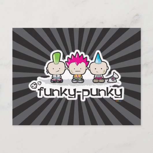 Funky-Punky Postcard Postkarte (Vorderseite)