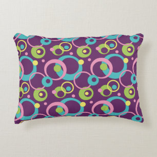 Funky Purple Circles Akzentkissen Zierkissen
