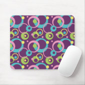 Funky Purple Circles Mauspad (Mit Mouse)