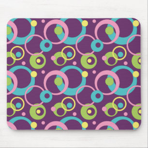 Funky Purple Circles Mauspad