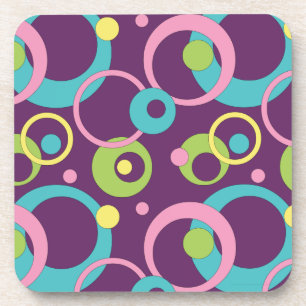 Funky Purple Circles Untersetzer