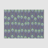 Funky Purple Lime Green Peacock Feather Decoupage Seidenpapier (Vorderseite)