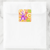 Funky rabbit, Aufkleber (Tasche)