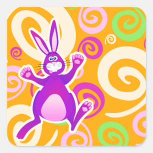 Funky rabbit, Aufkleber