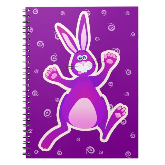 Funky rabbit, Notebook Notizblock (Vorderseite)