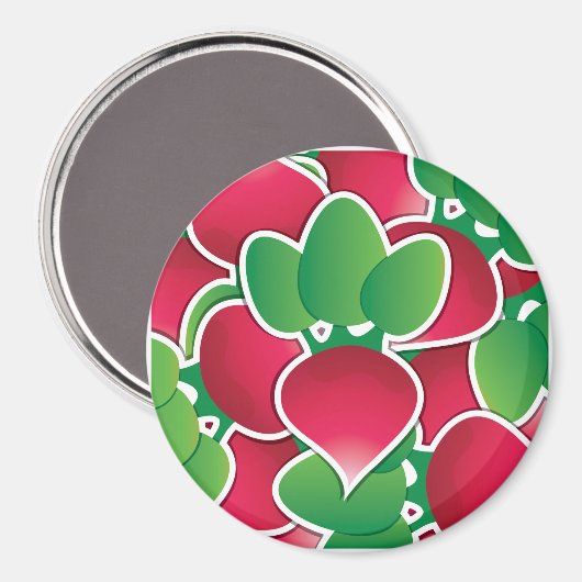 Funky radish magnet (Vorderseite/Rückseite)