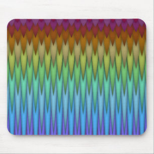Funky Rainbow Abstraktes Fraktal Art Mousepad