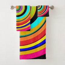 Funky Rainbow Circles Bulls Eye Design