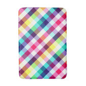 Funky Rainbow Kariert Pattern Medium Bath Mat Badematte (Vorderseite Vertikal)