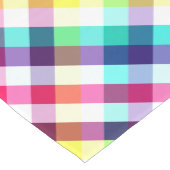 Funky Rainbow Kariert Pattern Medium Table Runner Mittelgroßer Tischläufer (Ecke)