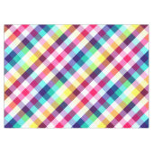Funky Rainbow Kariert Pattern Medium Tableclout Tischdecke (Vorderseite (Horizontal))