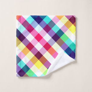 Funky Rainbow Kariert Pattern Washtuch Waschlappen