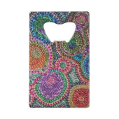 Funky Rainbow Mardi Gras Bead Art Geldbeutel Flaschenöffner (Rückseite)