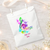 Funky Rainbow Musiknote Personalisiert Geschenktütchen (Ausgeschnitten)