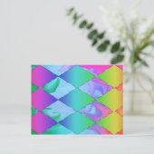Funky Rainbow Postcard Postkarte (Stehend Vorderseite)