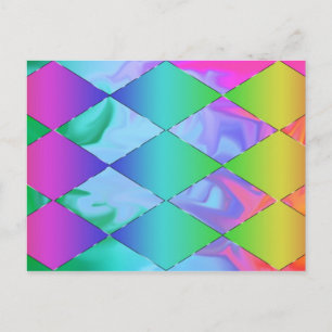 Funky Rainbow Postcard Postkarte