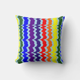 Funky Rainbow Throw Kissen