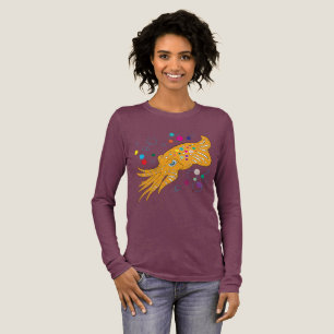 Funky Rainbow Tintenfisch Tri-Blend Shirt